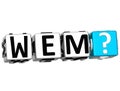 3D German Question Button Click Here Block Text