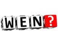 3D German Question Button Click Here Block Text