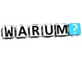 3D German Question Button Click Here Block Text