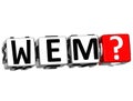 3D German Question Button Click Here Block Text