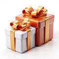 3D Gift Boxes Icon Isolated on White Background Royalty Free Stock Photo