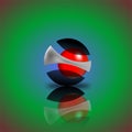 3D Glass Ball logo.