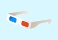 3D Glasses with Colored Lenses, Optical Movie