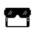 3d glasses Flat inside vector icon which can easily modify or edit