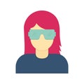 3d glasses  Flat inside vector icon which can easily modify or edit Royalty Free Stock Photo