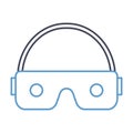 3d glasses Flat inside vector icon which can easily modify or edit Royalty Free Stock Photo