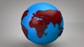 3d globe illustration. 3D render of planet earth. Europe and Africa view Royalty Free Stock Photo