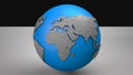 3d globe illustration. 3D render of planet earth. Europe and Africa view Royalty Free Stock Photo