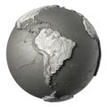 3D Globe South America Royalty Free Stock Photo