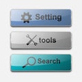 3 D glossy action web button vector design.