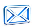 3d glossy blue mail icon