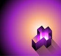 3D Glowing Christian Cross Background Illustration