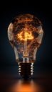 3d glowing light bulb Royalty Free Stock Photo