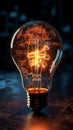 3d glowing light bulb Royalty Free Stock Photo