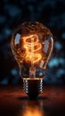 3d glowing light bulb Royalty Free Stock Photo
