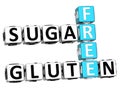 3D Gluten Sugar Free Crossword cube words