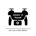 2D glyph style drone solid icon