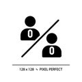 2D glyph style people comparison icon