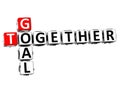 3D Goal Together Crossword Royalty Free Stock Photo