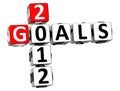 3D Goals 2012 Crossword Royalty Free Stock Photo