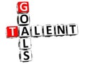 3D Goals Talent Crossword Royalty Free Stock Photo