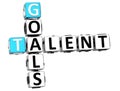 3D Goals Talent Crossword Royalty Free Stock Photo