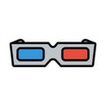 3d Goggle Icon