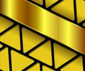 3D gold background with perforated abstract pattern