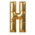 3D Gold Balloon Letter H