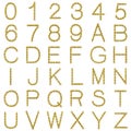 3d Gold chain font and numbers