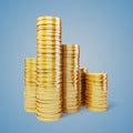 3d gold coins Royalty Free Stock Photo