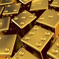 3d Gold dice Royalty Free Stock Photo