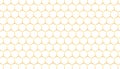 3D gold honeycomb background. Abstract white hexagon pattern. Vector illustration Royalty Free Stock Photo