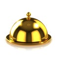 3d Gold hotel reception bell