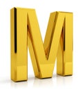 Gold letter M
