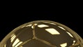 3d gold luxury soccer ball background Royalty Free Stock Photo