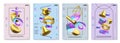 3d gold render. Geometric shape elements, abstract gradient ball figure or neon art triangle, iridescent or gold