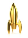 3d Gold rocket