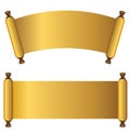 3d Gold Scroll Set Royalty Free Stock Photo