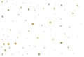 3d gold and silver star confetti. Festive holiday background. Vector. Royalty Free Stock Photo
