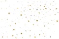 3d gold and silver star confetti. Festive holiday background. Vector. Royalty Free Stock Photo