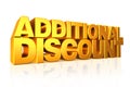 3D gold text additional discount.