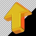 3d golden computer arrow element web design graphic element
