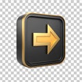 3D Golden Exit Button