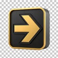 3D Golden Exit Button