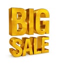 3D golden render of Big Sale Word - Illustration