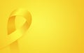 3d golden Ribbon seamless pattern to Childhood Cancer Awareness Month. Royalty Free Stock Photo