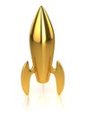 3d Golden rocket