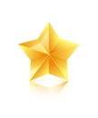 3D golden star isolated on white background. Winner icon. Vector illustration Royalty Free Stock Photo