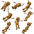 3D golden unisex characters